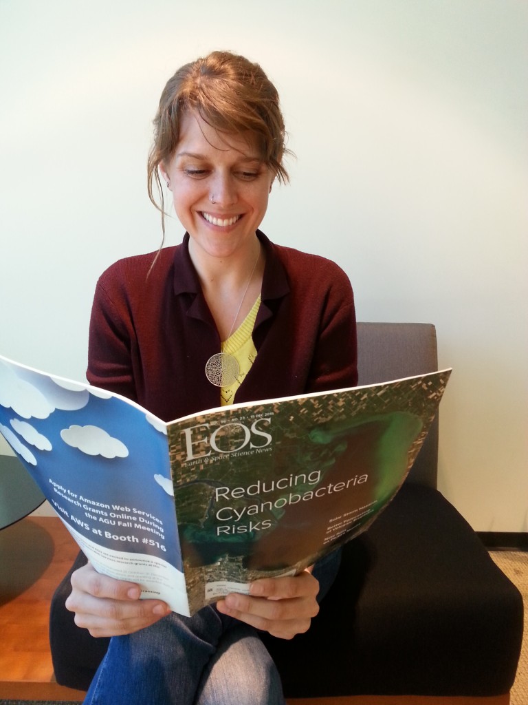 epa fellow reads a magazine
